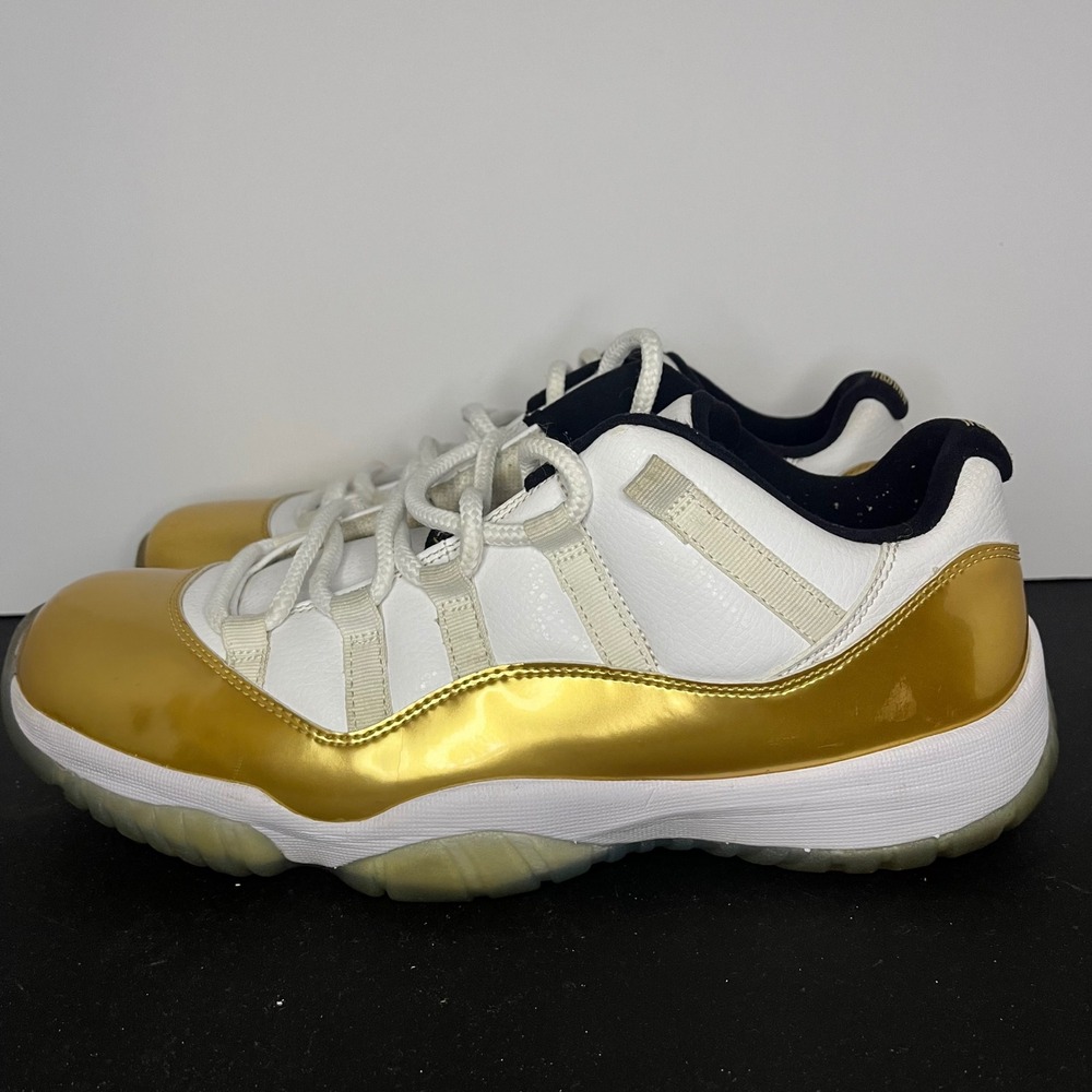 Air Jordan 11 Retro Low Closing Ceremony White Metallic Gold Mens 10.5 - Picture 3 of 8